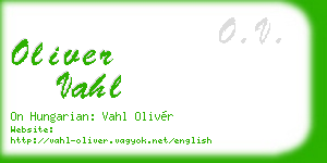 oliver vahl business card